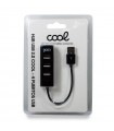 ADAPTADORUSB 2.0 Universal COOL 4 Puertos USB Negro