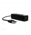 ADAPTADORUSB 2.0 Universal COOL 4 Puertos USB Negro