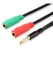 ADAPTADOR DOBLE ENTREDA JACK 3.5mm Auxiliar COOL