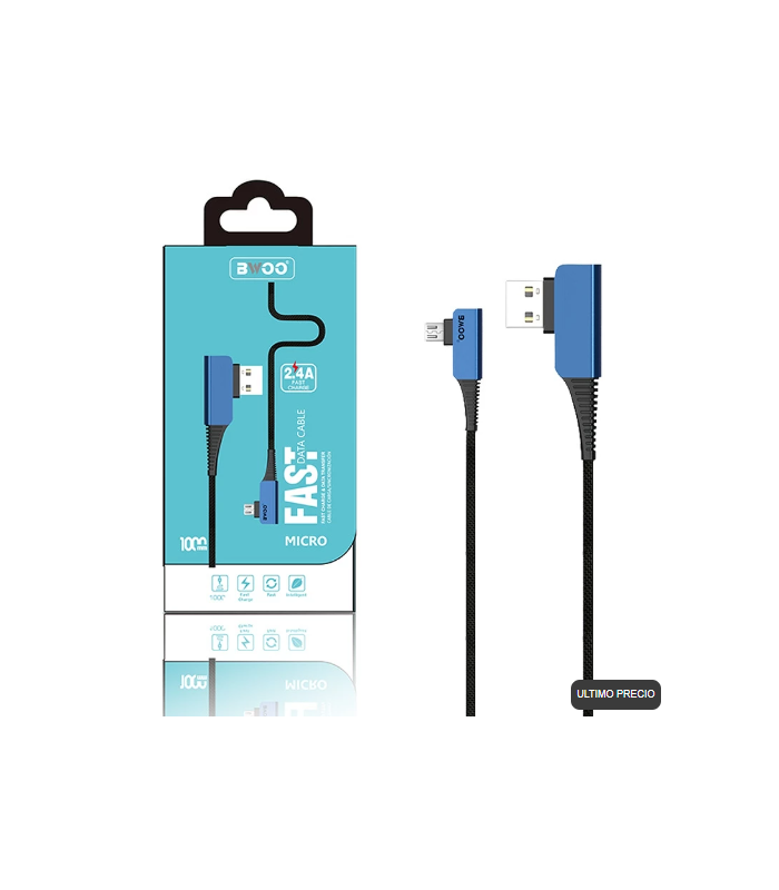 Cable BWOO X112 MicroUSB 2.4A | Carga Rápida y Durabilidad Garantizada