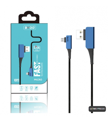 Cable BWOO X112 MicroUSB 2.4A | Carga Rápida y Durabilidad Garantizada