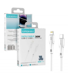 Cable USB-C a Lightning 30W 2m Blanco | Carga rápida MFi