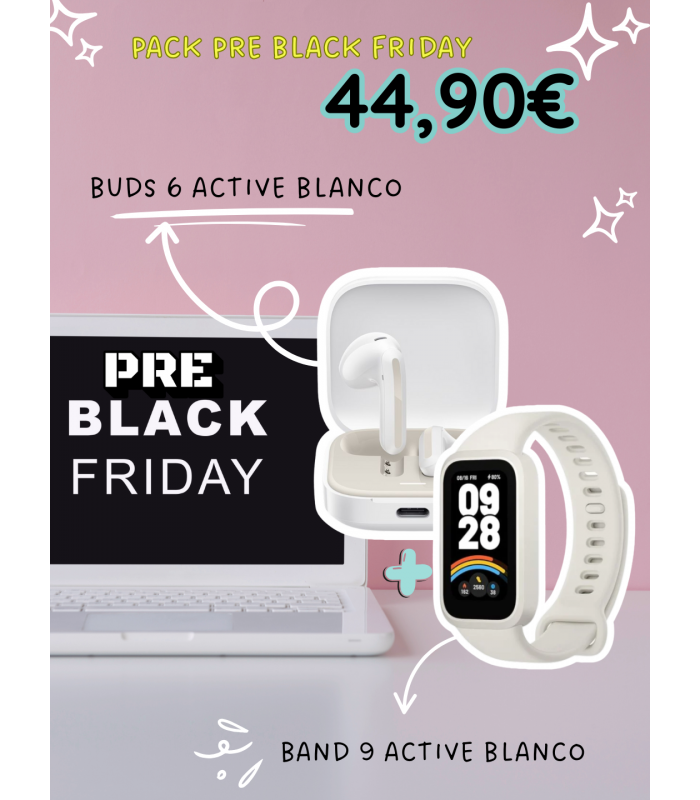 PACK 2 PRE BLACK FRIDAY Buds 6 Active Blanco + Smart Band 9 Active