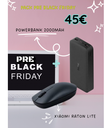 PACK RATON INALAMBRICO + POWEBANK 2000MAH