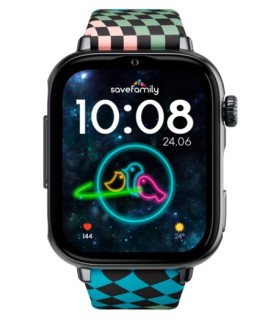 Reloj SaveWatch Plus 2 con GPS y llamada para Niños correa tela Negra