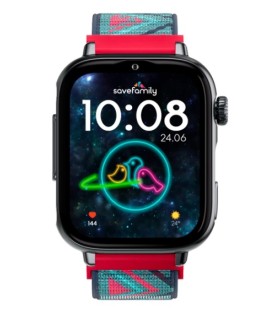 Reloj SaveWatch Plus 2 con GPS y llamada para Niños correa silicona Negra