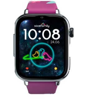 Reloj SaveWatch Plus 2 con GPS y llamada para Niños correa Tela Negra