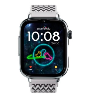 Reloj SaveWatch Plus 2 con GPS y llamada para Niños correa Tela ZigZag