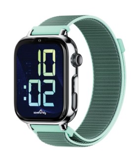 Reloj SaveWatch Plus 2 con GPS y llamada para Niños correa Tela Verde