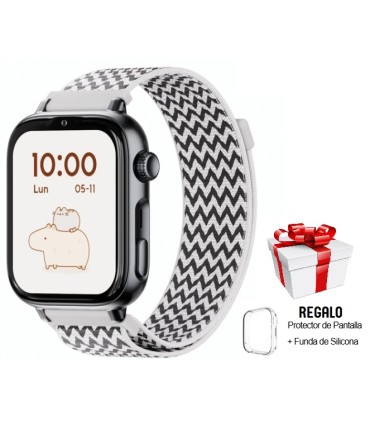 Reloj SaveWatch Plus 2 con GPS y llamada para Niños correa tela ZigZag