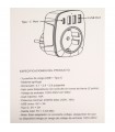 ENCHUFE ADAPTADOR CON 3 PUERTOS USB + TIPO C