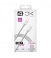 Cablet Tipo Lightning FAST CHARGE 4-OK Blanco