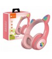 AURICULARES INALÁMBRICOS DEEPBASS R6 CON OREJAS ROSA