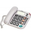 TELÉFONO MAXCOM KTX480- Teléfono Fijo, Color Blanco