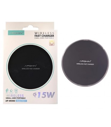 Cargador Inalámbrico QI 15W Carga Rápida Negro