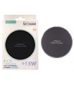 Cargador Inalámbrico QI 15W Carga Rápida Negro
