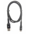CABLE MICRO UBS A TIPO-C (3A) 1m NEGRO